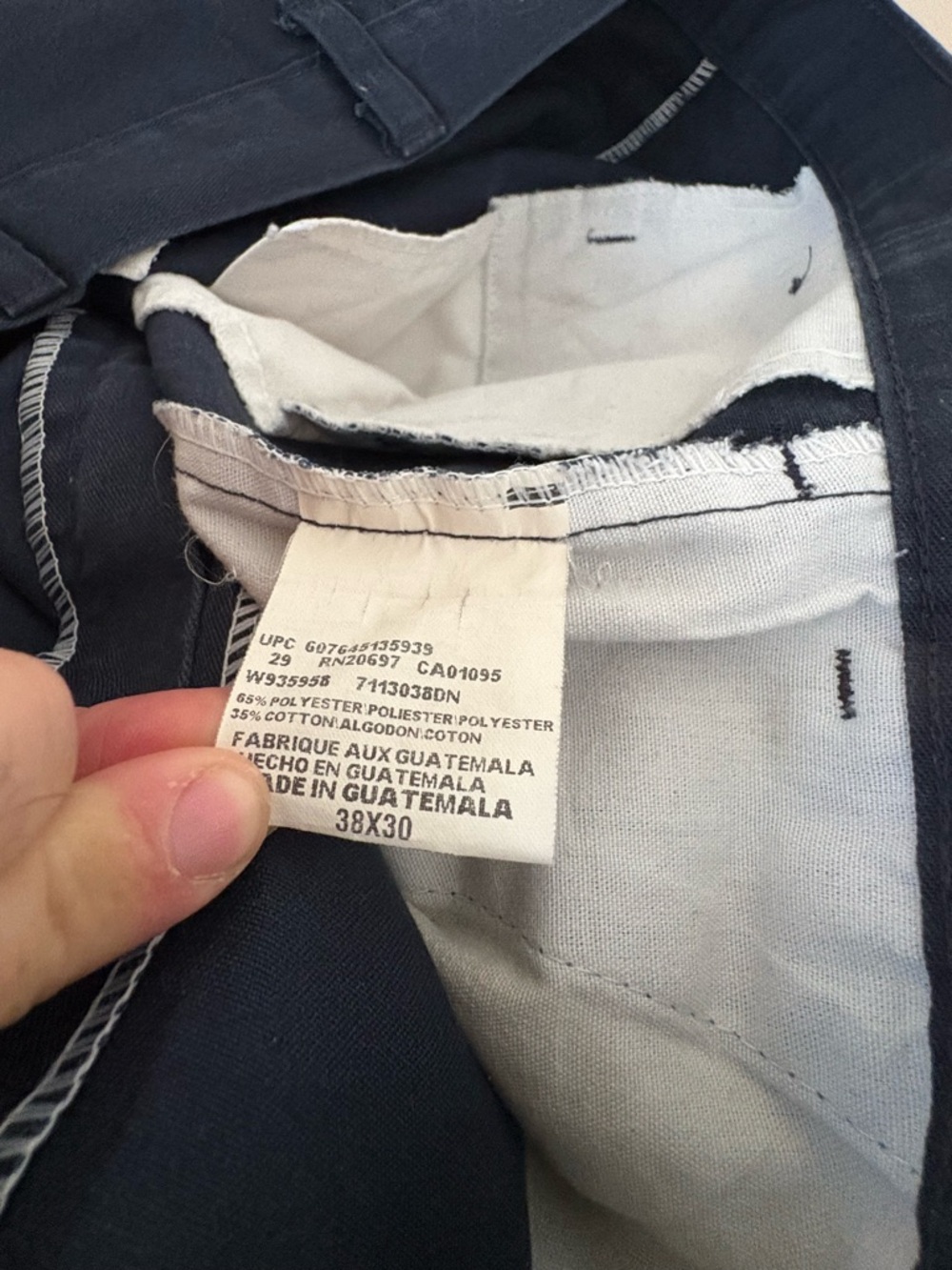 Classic Dickies Men's Navy Cargo Pants - Classic Utility Style 38X30 - Picture 3 of 3